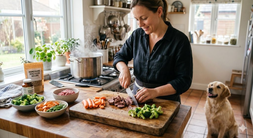 Hundefutter selber kochen– KI generierte Illustration
